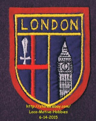 Lmh Patch Woven Badge London England Big Ben Clock Tower City Flag Red Cross Uk