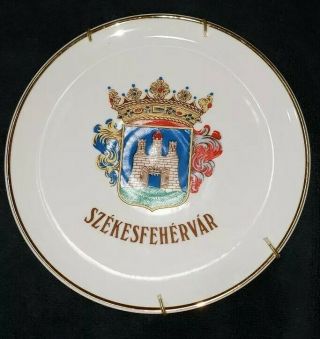 Vintage Hungarian White Castle SzÉkesfehÉrvar Collectable Plate Crest 319