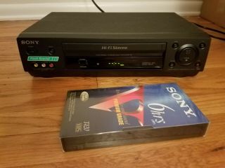 Sony Vcr Vhs Player Recorder 4 Head Hi Fi Tape Slv - N500