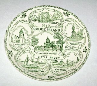 Vintage Rhode Island Little Rhody Souvenir State Plate
