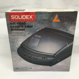 Solidex Performance Vhs Video Cassette Tape 2 - Way Rewinder Black 7000xt Nos