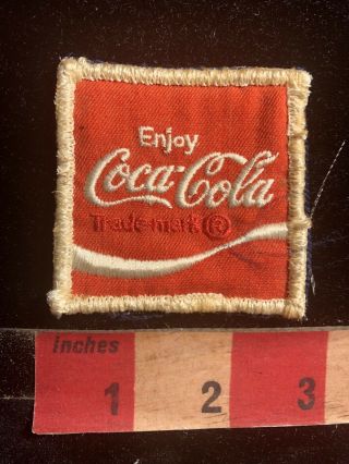 Vintage W/ Denim On Back Coke Coca - Cola Soda Pop Advertising Patch 95oo