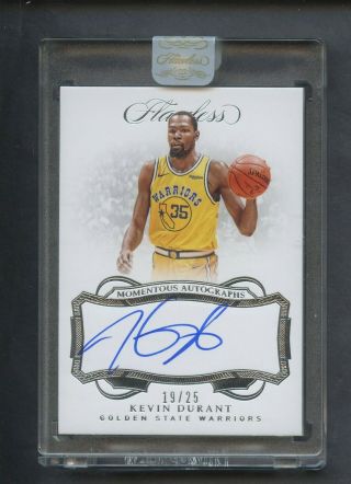 2018 - 19 Flawless Momentous Kevin Durant Golden State Warriors Auto 19/25