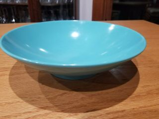Great Vintage Holiday By Kenro Turqoise Blue Melamine Melmac Serving Bowl 9 "