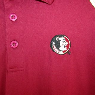 Mens Florida State Seminoles Polo Shirt Noles Logo Colors - Large -