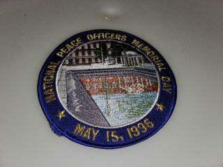Vintage Patch National Peace Officers Memorial Day May 15 1996