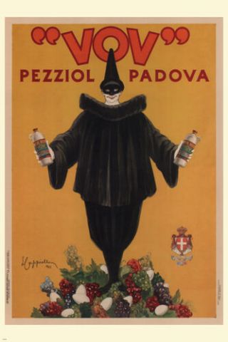 Vov Pezziol Vintage Ad Poster L Cappiello Italy 1922 24x36 Collectors