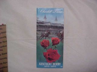 1973 Kentucky Derby Program Near,  Minor Cover Marks,  No Markings Not Glass