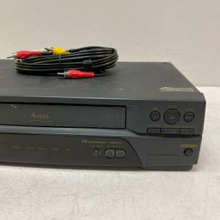 Symphonic VCR,  SL2940,  4 Head Video Cassette Recorder w/ Cables 3
