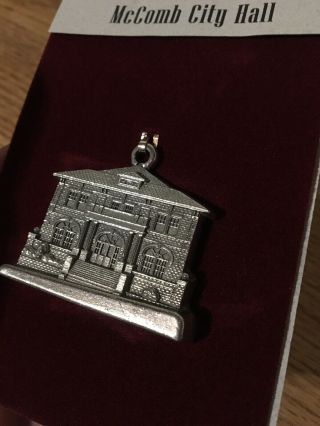 Aitkens Pewter Ornament Mccomb City Hall Mississippi Historic Buildings