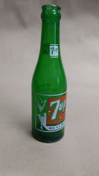 Vintage 7up Bottle 7oz Featuring Girl In Swimsuit A Collectors Favorite