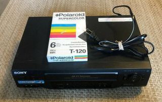 Sony Slv - N51 Vcr Player Vhs Video Recorder Hifi Stereo 4 Head T - 120 Tape