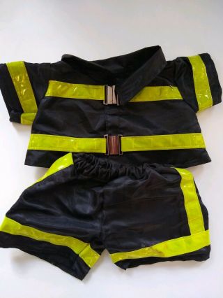 Build - A - Bear Firefighter Fireman Costume Jacket Top,  Pants Teddy Clothes Outfit