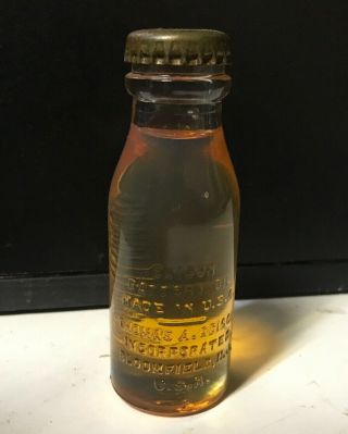 Thomas Edison Antique R.  R.  Train Battery Oil Bottle / Near Condi