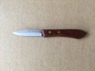 Vintage Ekco Paring Knife,  Stainless Steel,  Wood Handle,  Usa,  6.  25 " Length