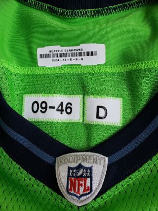 Authentic 2009 Seattle Seahawks Reebok Jersey - On - Field Player Jersey - Green 3