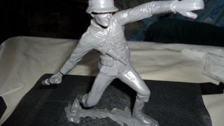 Vintage Rare Louis Marx Toy German Soldier Sharp Features.