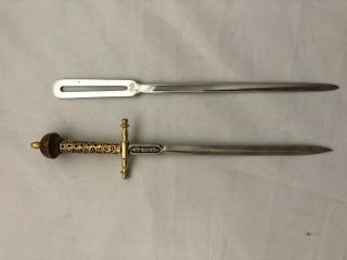 2 Vintage Letter Openers Sword Made In Spain