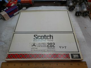 Nos Scotch Magnetic Tape 202 - 1/4 X 2500 Ft.  10.  5 " Reel Dynarange Series