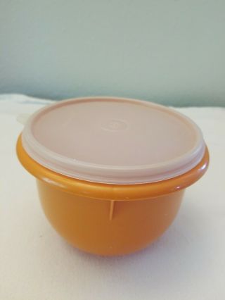 Vintage Retro Tupperware Paprika Orange Sheer Lid Bowl 270 - 3 Lid 310 - 10