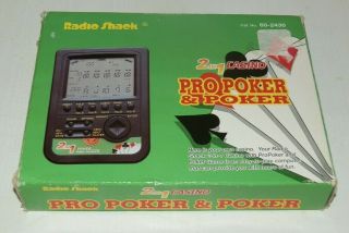 Vintage Radio Shack 2 In 1 Casino Pro Poker Game Euc