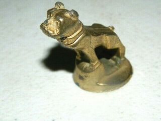 Vintage Mack Truck Bulldog Hood Ornament Gold/metal Very Small Tiny 1 1/2 " Tall