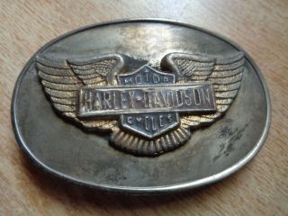 Vintage Harley Davidson Motorcycle Belt Buckle Factory Hd American Rider Hat Pin