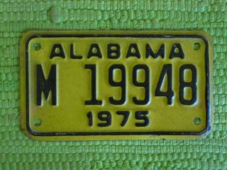 1975 Alabama Motorcycle License Plate Al 75 Tag 19948