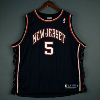 100 Authentic Jason Kidd Reebok Nj Nets Nba Jersey Size 52 Xl 2xl
