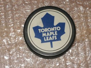 Toronto Maple Leafs Official Game Puck Nhl Ziegler Large Logo 1985 - 1992