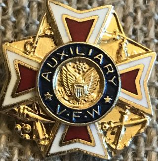 Vintage Vfw Veterans Of Foreign Wars Auxiliary Lapel Pin