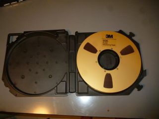 3m 996 Reel To Reel 1/2 Inch Master Recording Tape Gold Metal With Hard Case