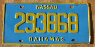 Bahamas - Nassau License Plate 1997 293868