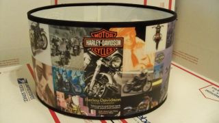 Harley Davidson Oval Lamp Shade Man Cave Bar