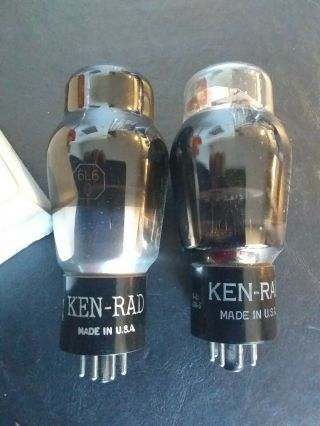 Ken - Rad Pair 6l6g Vacuum Tubes And Guaranteed