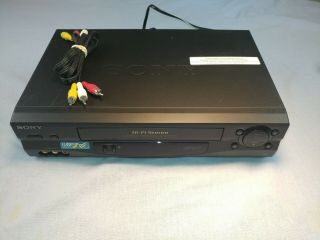 Sony Slv - N55 Vhs Vcr Player With Cable - No Remote - &