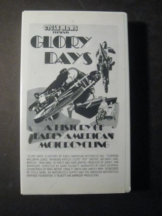 A History Of Early American Motorcycling Vhs 1987