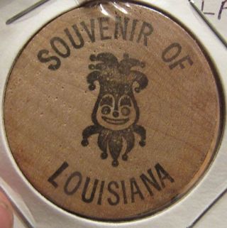 Vintage Souvenir Of Louisiana Wooden Nickel - Token La 1