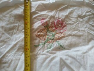 Vintage ornate embroidered vtg pillowcases rose & southern belle cutter 3
