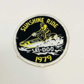 Vintage Bombardier Ski - Doo Patch 3 " N.  O.  S.  Sew On Patch 1979 Sunshine Ride