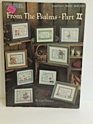 Vintage 1990 Leisure Arts Cross Stitch From The Psalms Part Ii Leaflet 992