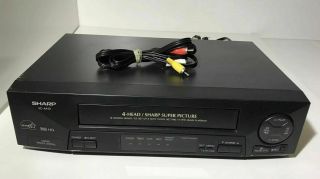 Sharp Vc A410u Vhs Player Vcr 4 Head Video Cassette Recorder - Great