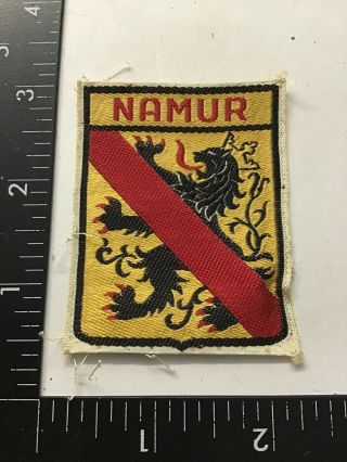 Vtg Namur Belgium Travel Souvenir Sew - On Patch Crest Emblem Badge