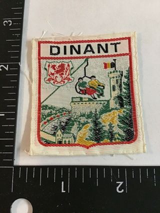 Vtg Dinant Belgium Travel Souvenir Sew - On Patch Badge