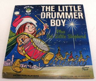 Vintage The Little Drummer Boy 45 Rpm Vinyl W Sleeve Peter Pan Records