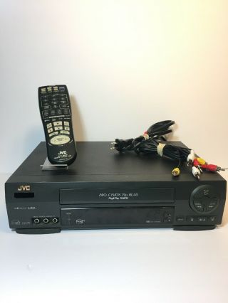 Jvc Hr - Vp58u Vcr Vhs 4 Head Hifi Stereo Video Cassette Recorder Player W/remote