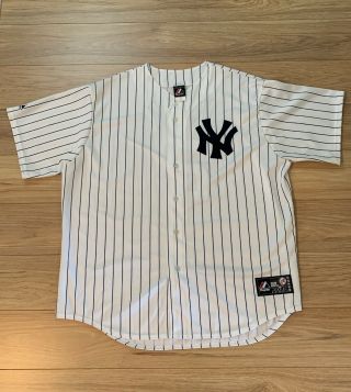 Vintage Derek Jeter York Yankees Mlb Majestic Jersey Size Xxl Stitched
