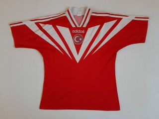 Turkey Football Jersey Tayfun Korkut 1994 - 1996 Adidas Match Worn Shirt Turkie