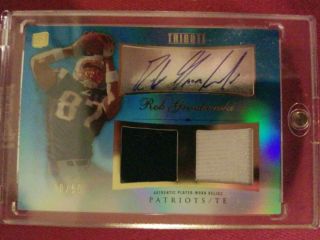 Rob Gronkowski 2010 Topps Tribute Rookie Auto Dual Patch Rc Rpa 