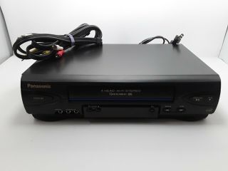 Panasonic Pv - V4522 Vcr Vhs Hifi Stereo Omnivision Cassette Player & Cords